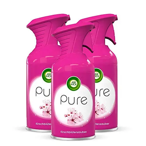 Air Wick PURE Kirschblütenzauber Duftspray – Geruchsneutralisierend, 3 x 250 ml