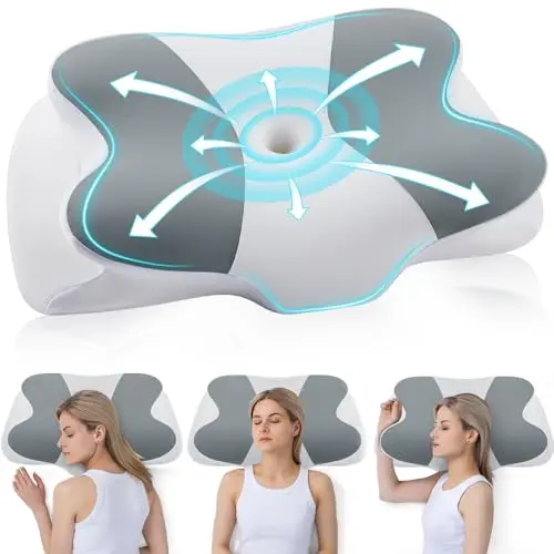 DONAMA Nackenkissen Memory Foam für Seiten-, Rücken- und Bauchschläfer