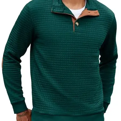COOFANDY Herren-Rollkragenpullover Grün