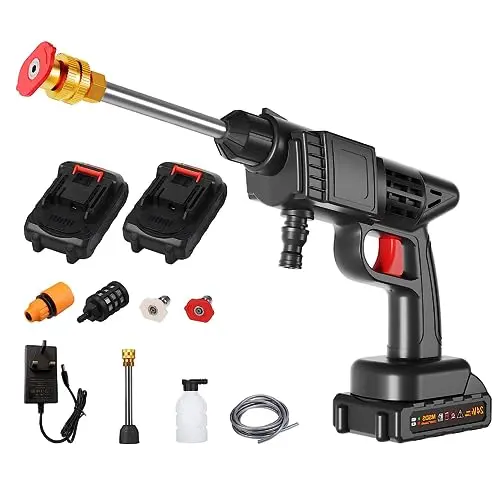 Akku Hochdruckreiniger 24 V, kabellos & tragbar für Auto, Terrasse, Fenster, Rasen