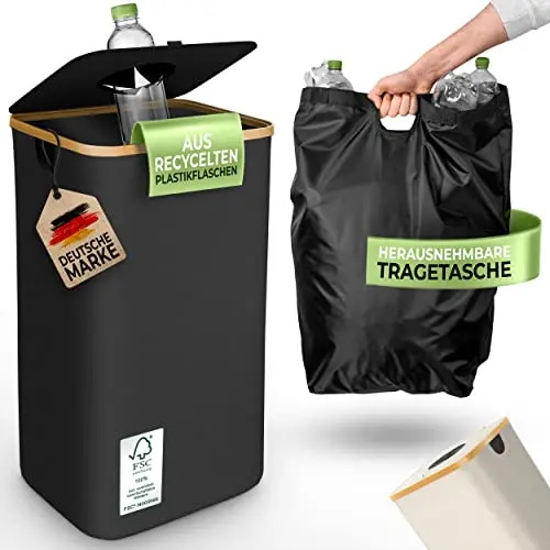 Glückstoff® Pfandflaschen-Sammelbehälter mit Tragetasche, 100 Liter