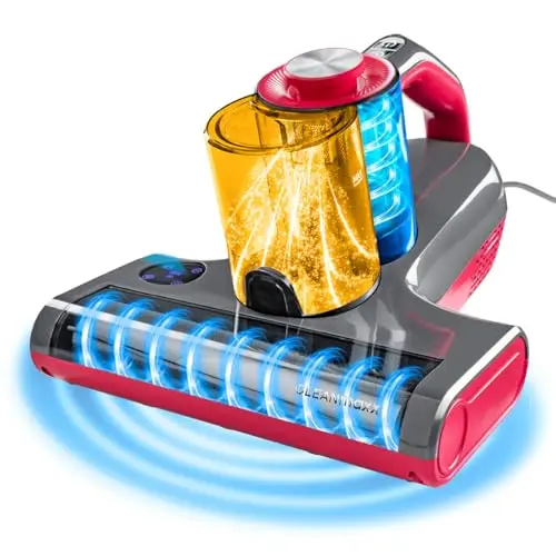 CLEANmaxx Milbensauger für Matratzen mit UV-C-Licht | Effektiver Matratzensauger mit HEPA-Filter