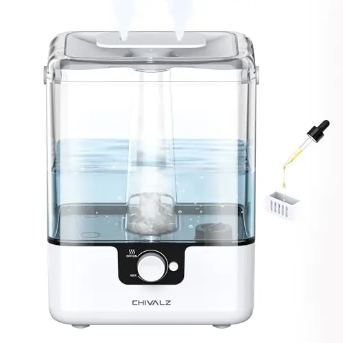 CHIVALZ Luftbefeuchter mit Aroma-Diffusor und Nachtlicht, 6 l