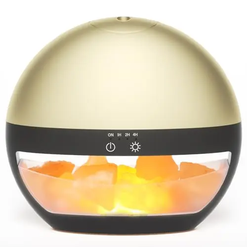 SALUBRITO Aroma Diffuser und Himalaya Salzlampe für Ätherische Öle - Aromatherapie für Zuhause und Büro