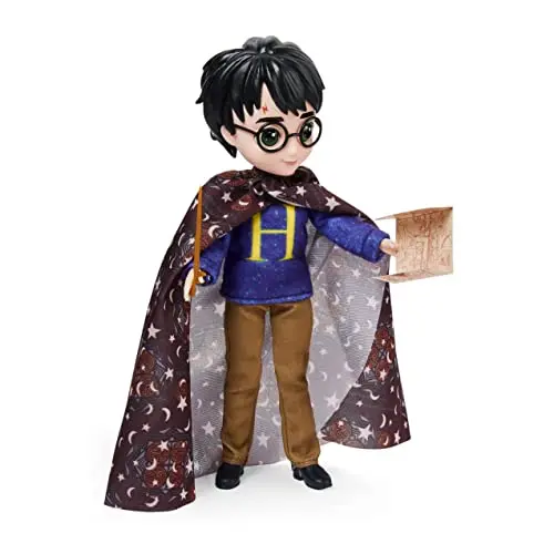 Harry Potter Geschenkset mit 20,3 cm Puppe, Besen, Tarnumhang und Zubehör