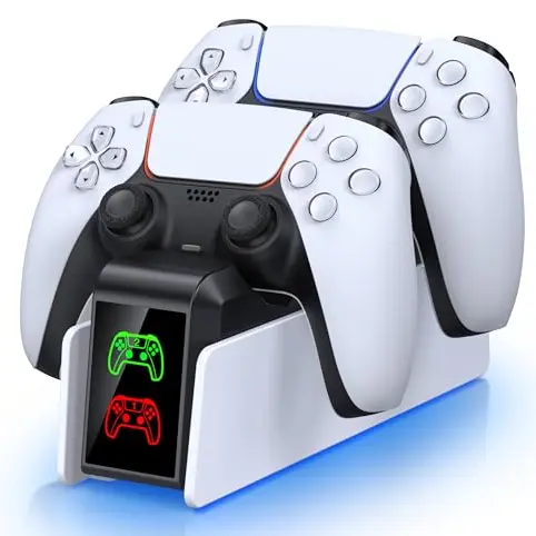 PS5 Controller Ladestation für 2 Controller - Dual-Ladeständer mit USB Anschluss