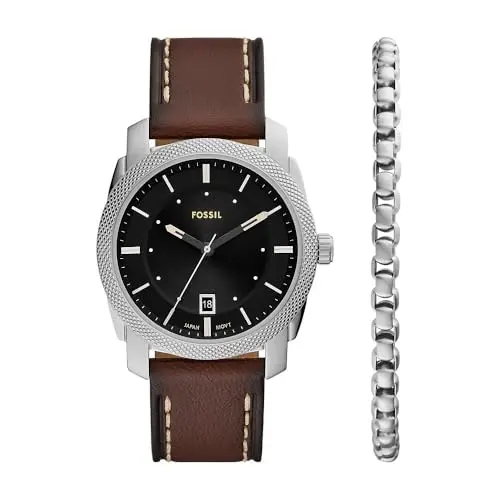 Fossil Machine Herren Uhr mit Chronograph & Edelstahl- oder Lederarmband