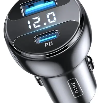 INIU USB Zigarettenanzünder 66W, schnelles Kfz Ladegerät für iPhone 16, 15, 14, 13 Pro Max und Samsung Galaxy