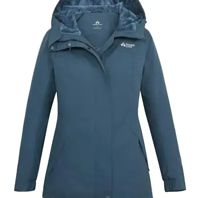 Pioneer Camp Damen Winterjacke Wasserdicht & Winddicht mit Kapuze - Schlanker Schnitt für Outdoor & Wanderungen