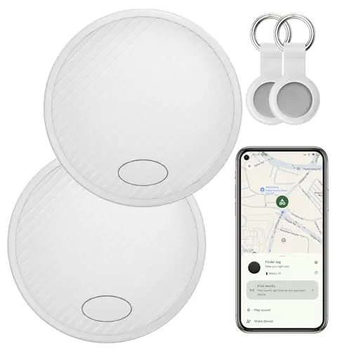 Android GPS Tracker 2er-Pack - Bluetooth Schlüsselfinder für Geldbörse und Gepäck