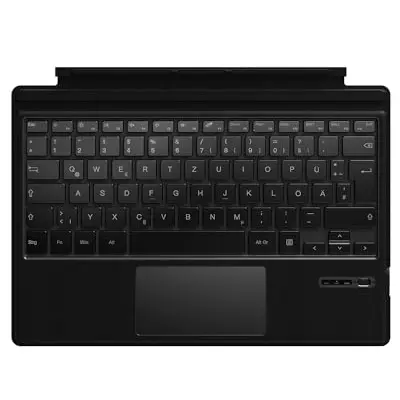 Qulose Surface Pro Tastatur für Microsoft Surface Pro 3-7 Plus, kabellose Bluetooth Tastatur mit Touchpad, wiederaufladbare Batterie, QWERTZ