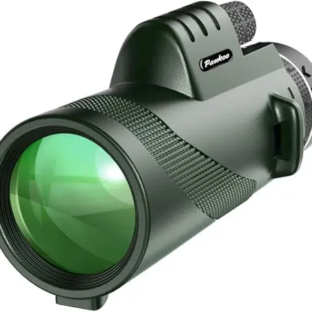 Pankoo 40X60 Monokular Teleskop mit Smartphone Halter und Stativ – HD Monokular für Vogelbeobachtung, Wandern und Reisen