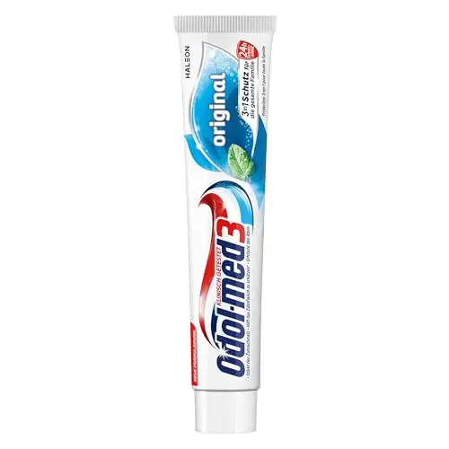 Odol-med3 Original Zahncreme – 3in1 Schutz für starke Zähne, gesundes Zahnfleisch und frischen Atem, 75 ml
