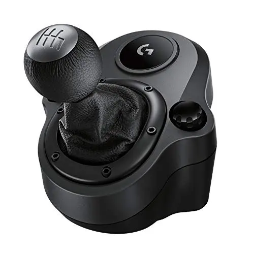 Logitech G Driving Force Schalthebel mit 6 Gängen, Echtleder und Stahl, kompatibel mit G29, G920 & G923