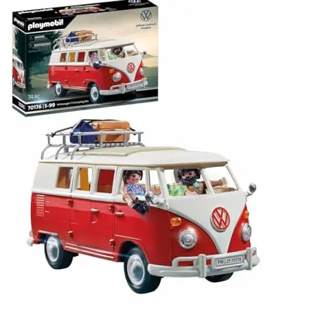 PLAYMOBIL Volkswagen T1 Camping Bus - Sammelauto für Groß und Klein