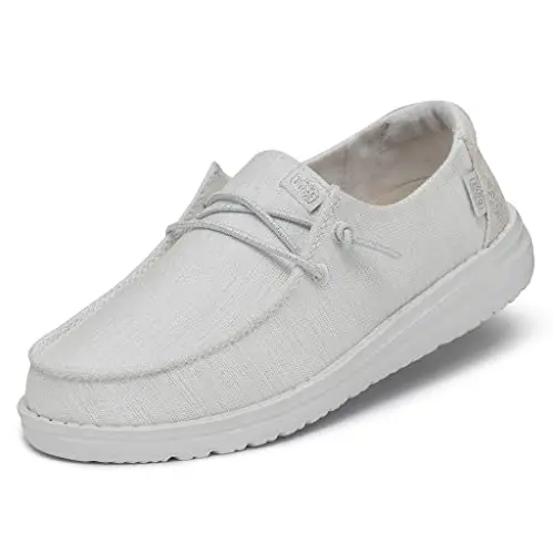 Hey Dude Wendy Glitter Moc Toe Shoes, Cloud Dust, Größe 32 EU