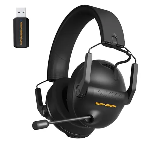 SENZER SG600 Pro Wireless Gaming Headset mit 7.1 Surround Sound, Noise Cancelling, Bluetooth 5.3 für PC, PS5, PS4