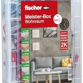 fischer 160-tlg. Dübel- & Schraubenset, 6-8 mm, 30-50 mm, für Heimwerker & Profis, universell für Innenbereich