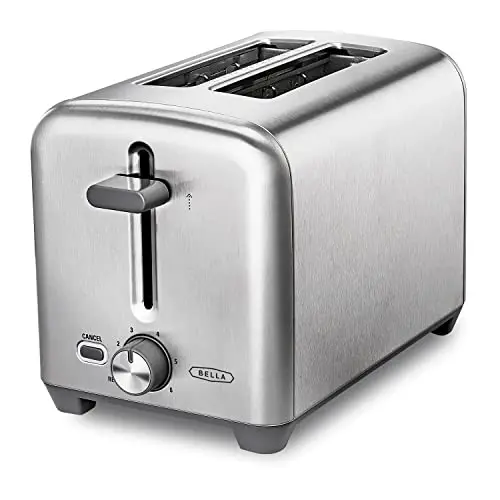 BELLA Toaster mit 2Scheiben und breiten Toastschlitzen – 6 Bräunungsstufen, Abschaltautomatik, Aufwärmfunktion