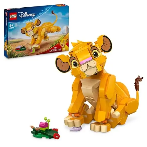 LEGO Disney Simba, das Löwenjunge - Bauspielzeug für Kinder ab 6 Jahren, tolles Geschenkset