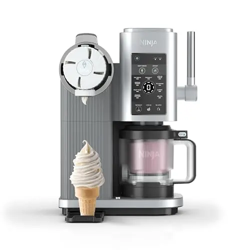 Ninja Swirl CREAMi Softeis- & Eismaschine, 2 Behälter, 13 Funktionen, Platinsilber
