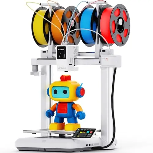 Anycubic Kobra X 3D-Drucker, Mehrfarbig, Auto-Leveling, 4-Farbdruck, 260x260x260 mm Für Anfänger