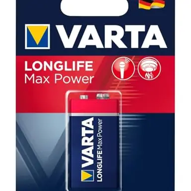 VARTA 9V Blockbatterie Longlife Max Power für Rauchmelder