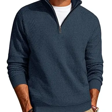 PJ PAUL JONES Herren Pullover Troyer mit Reißverschluss – Arbeitspullover