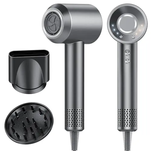 Haartrockner 2026, Hochgeschwindigkeits-Ionen-Föhn, schnelles Trocknen, geräuscharm, Thermostat, inklusive Diffusor