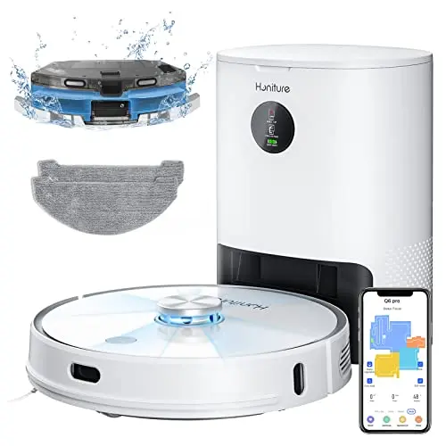 HONITURE Q6 Pro Saugroboter mit Wischfunktion und Absaugstation – Ideal für Tierhaare und Hartboden