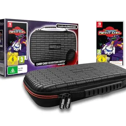 Maxx Tech Premium Carry Case & Hyper Sentinel Bundle für Nintendo Switch 2-in-1, Hartschale, weiche Innenseite, Zubehör- und Spielkarten-Aufbewahrung