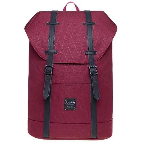 KAUKKO Rucksack mit Laptopfach für 15 Zoll - 22L, Rot