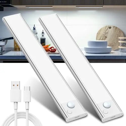 LED Unterbauleuchte für die Küche mit Bewegungsmelder – Kabellos, Akku & USB Aufladung, Slim Design