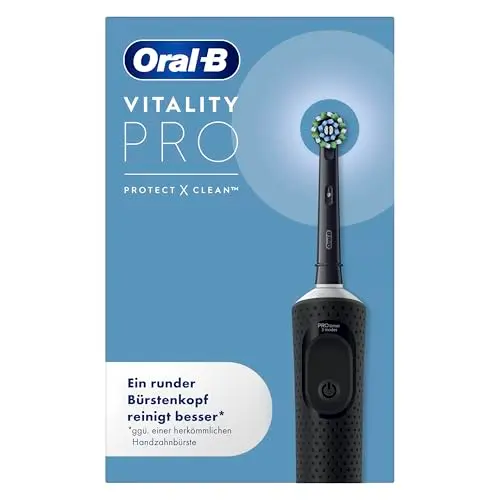Oral-B Vitality Pro Elektrische Zahnbürste mit 3 Putzmodi und 1 Aufsteckbürste, Schwarz