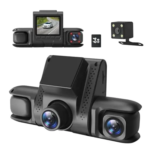 WODHMIEY 4-Kanal Dashcam 1080P mit Nachtsicht und G-Sensor - Auto Kamera für Unfallaufzeichnungen
