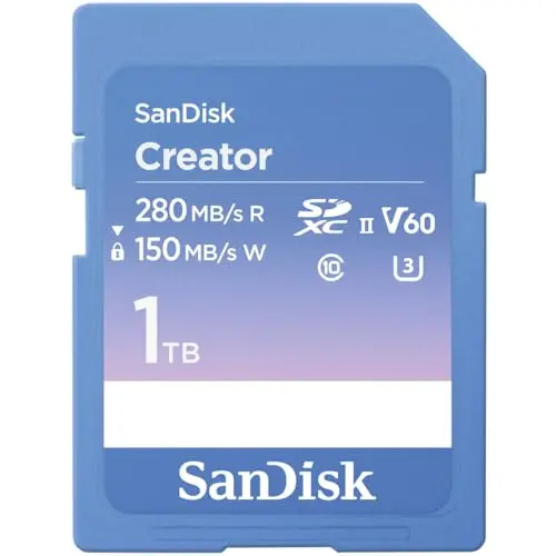 SanDisk Creator SD-UHS-II 1 TB Speicherkarte für DSLR- und Mirrorless-Kameras