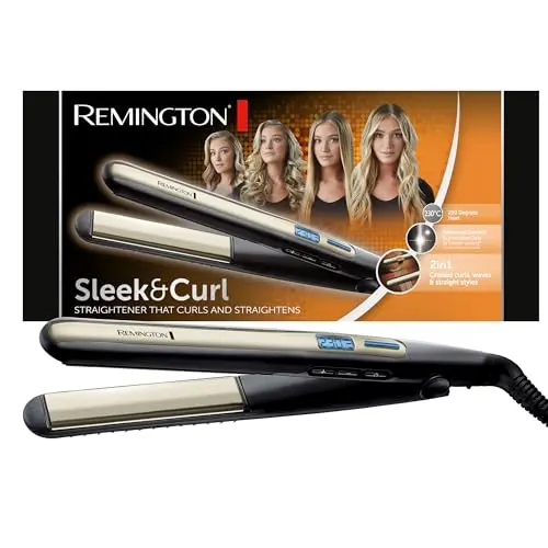 Remington Glätteisen Sleek & Curl - Ideal zum Glätten und Stylen von Locken und Wellen, 150-230°C