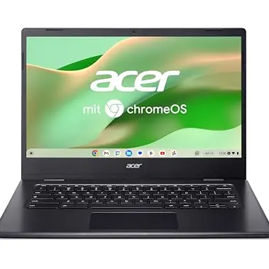 Acer Chromebook 314 Laptop, 14" FHD, Celeron N4500, 4 GB RAM, 128 GB SSD, ChromeOS, Schwarz