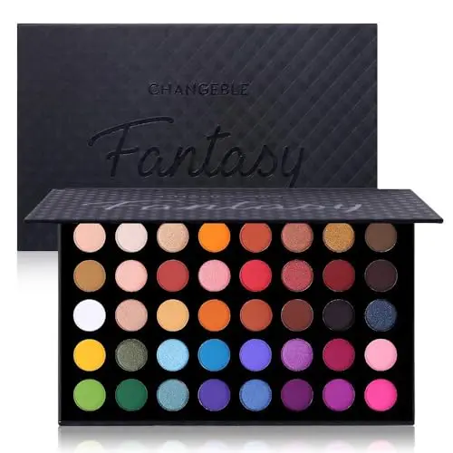 Bunte Lidschatten Palette mit 40 Farben – Matt und Schimmernd für Urlaub und Alltag