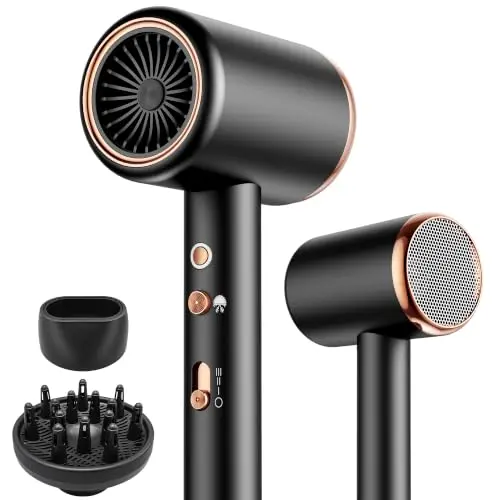 Haarföhn Profi Ionen Reisefön 2400W mit Diffusor, Heiß-/Kaltfunktion, 2 Geschwindigkeiten