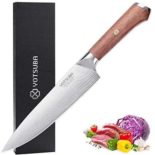 YOTSUBA Profi Küchenmesser 20 cm - Ergonomisches Kochmesser für Fleisch, Gemüse, Obst und Salat