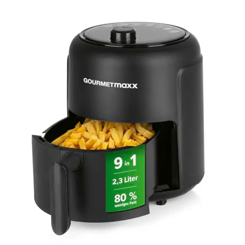 GOURMETmaxx Heißluftfritteuse 2,3L - 9 Funktionen, energiesparend & nahezu ohne Öl