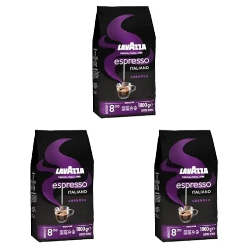 Lavazza Espresso Italiano Cremoso Kaffeebohnen, Mittlere Röstung, 1 kg Packung