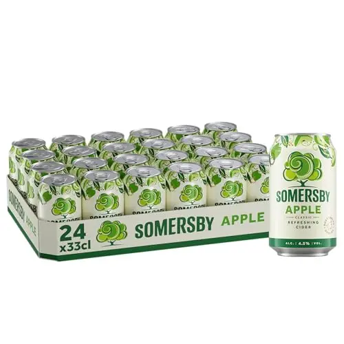 Somersby Apple Cider 0,33l Dose, 24er Pack, fruchtiger Apfel Cider, 4,5% Vol., ohne künstliche Farb- und Aromastoffe