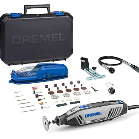 Dremel 4250 Multifunktionswerkzeug-Set mit 3 Vorsatzgeräten und 45 Zubehören, 175 W, variable Drehzahl 5.000-35.000 1/min