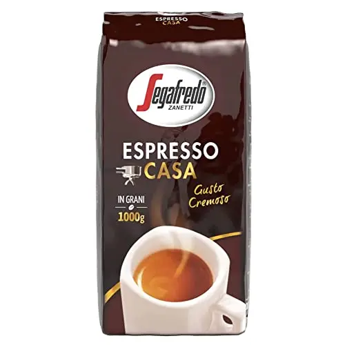 Segafredo Zanetti Espresso Casa - Ganze Bohne 1 kg - Für italienische Kaffeespezialitäten, mittlere Röstung, voller Geschmack mit Schokoladennoten