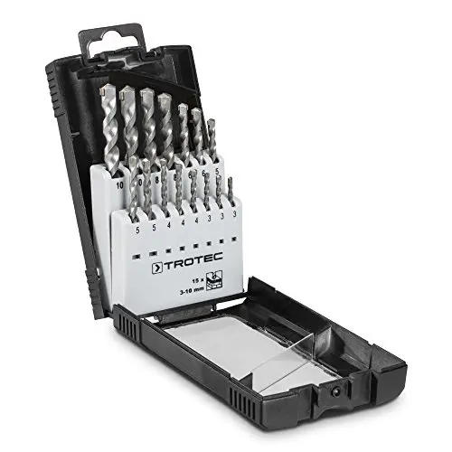 TROTEC 15-teiliges Steinbohrer-Set für Granit, Beton und Mauerwerk
