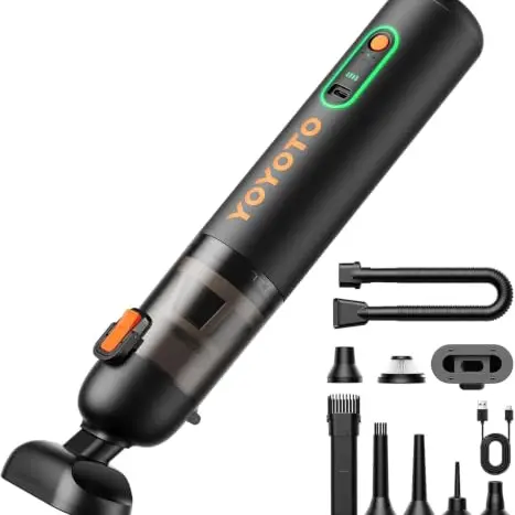yoyoto Akku-Autostaubsauger 21000Pa/54AW 4-in-1 mit Saugkraft für Auto