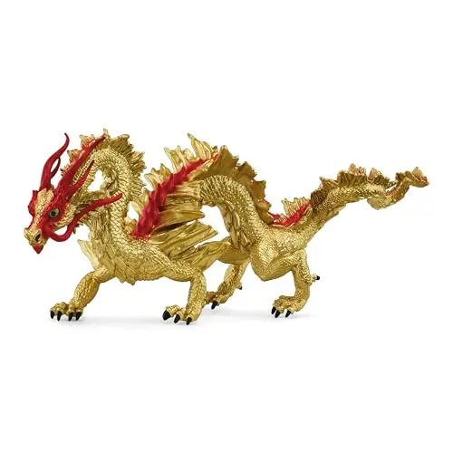 Schleich ELDRADOR Mondneujahrsdrache 72206 | Drachenfigur in Gold mit roten Akzenten | Spielzeug für Kinder ab 7 Jahren