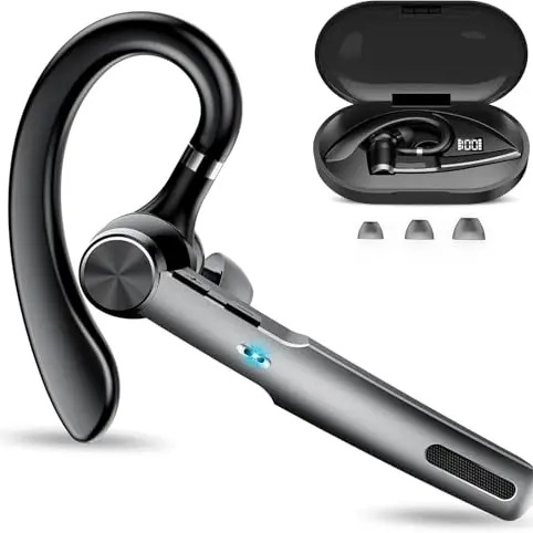 Bluetooth-Headset mit Ladecase, Schwarz